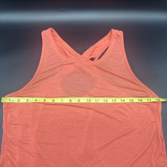 Athleta Yogini Racerback CORAL Tank Top Active Gym Work Out Stretch Flowy Sz M - Picture 8 of 9